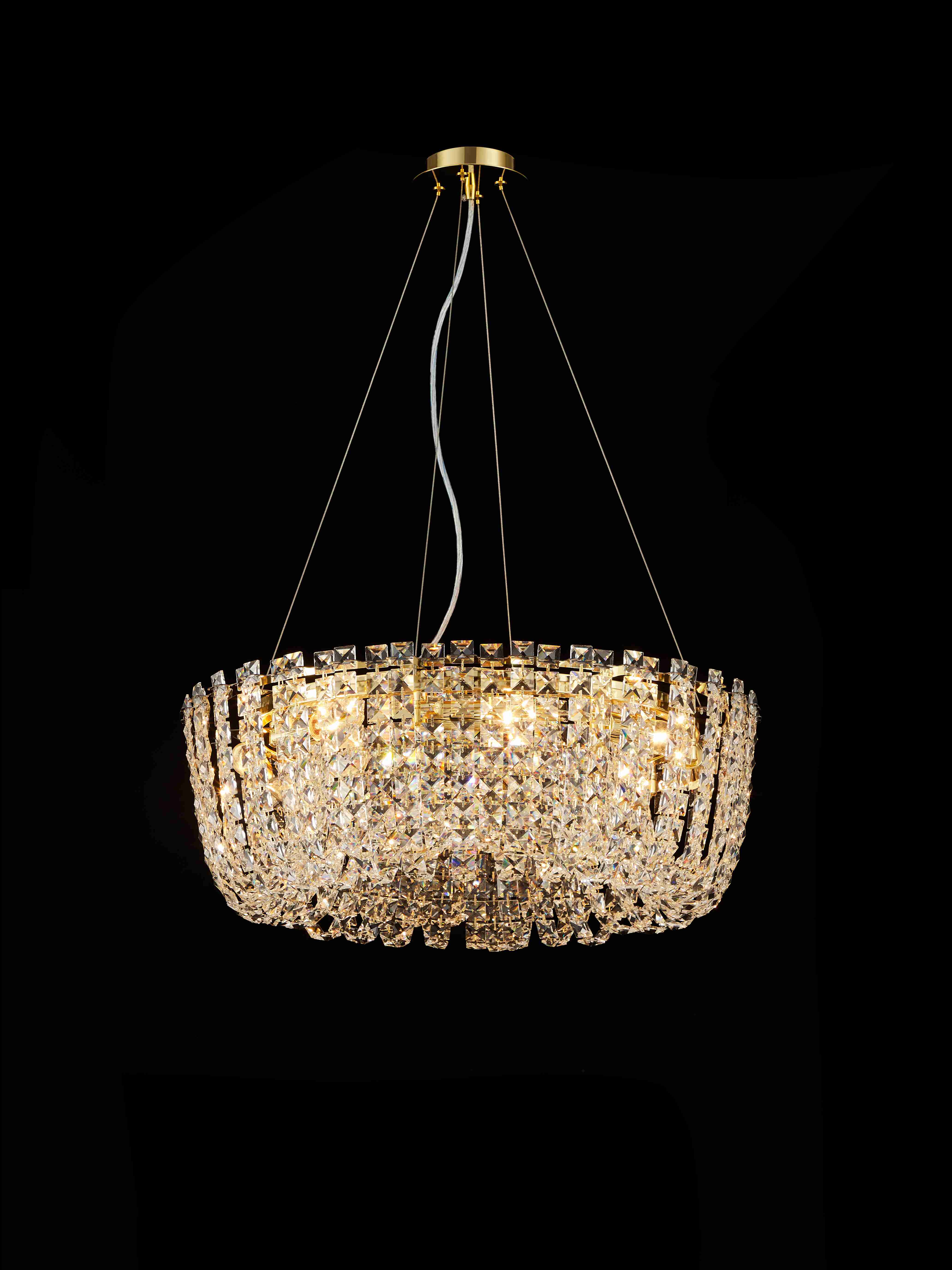 Люстра 600*170, *E14, 40W NewRgy Cristallo M23-ф600*H170 H GOLD, H GOLD