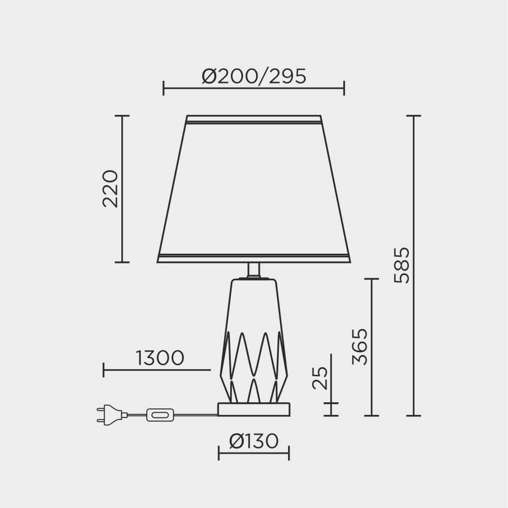 Настольный светильник 30*30*0,0000 см, Е 27 1x60ВтW, Бирюза,Золото MODELUX ML.6174.01TL