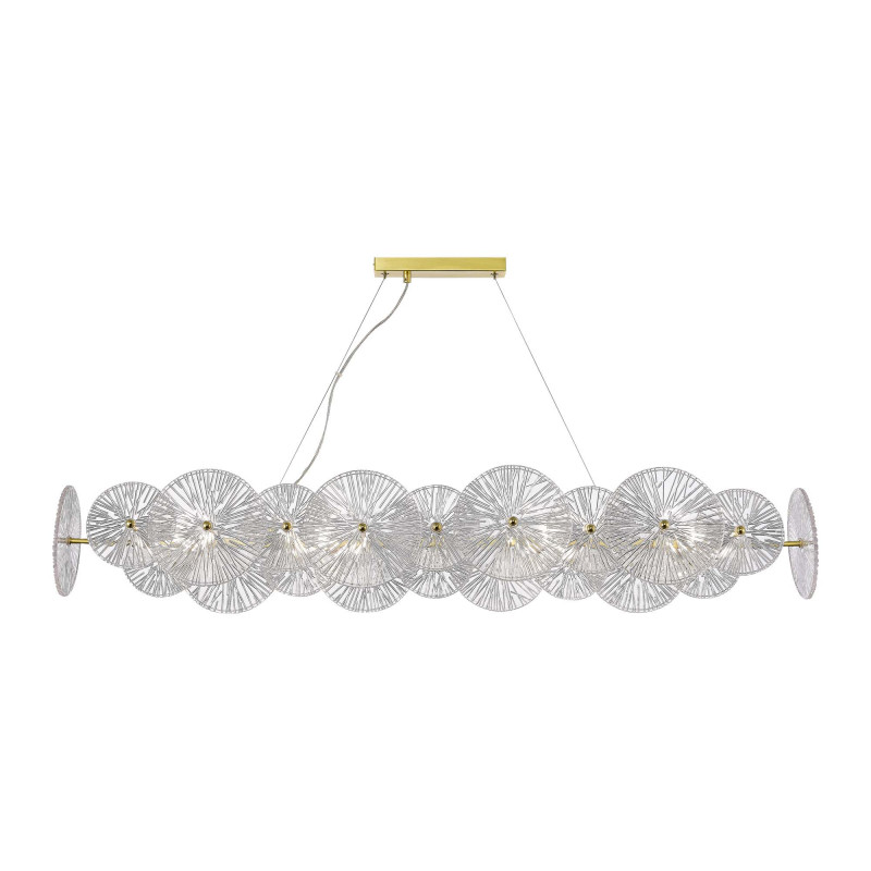 Люстра подвесная 126*35 см, 320W, ST LUCE FLERO SL1657.213.08 Золотистый
