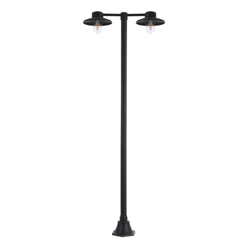 Садово-парковый светильник 81,5*29,2*218,5 см, 2*E27*60W, ST-Luce BASKO SL9542.705.02, серый