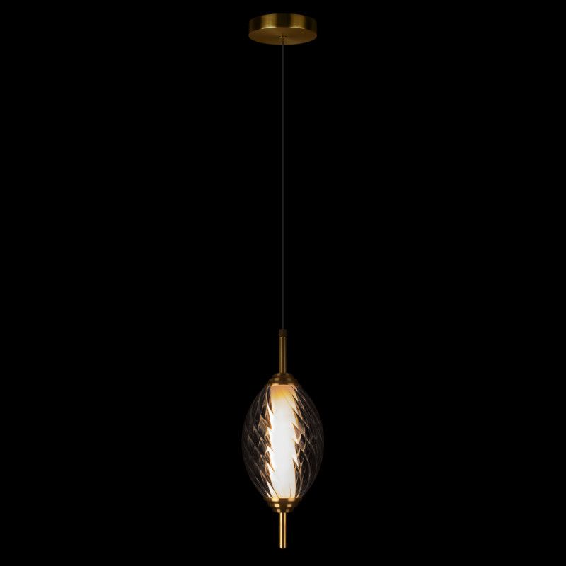 Подвесной светильник *12*-27,5 см, 1*LED*30W, 4000K, LOFT IT Helix 10421/A Smoke, бронзовый