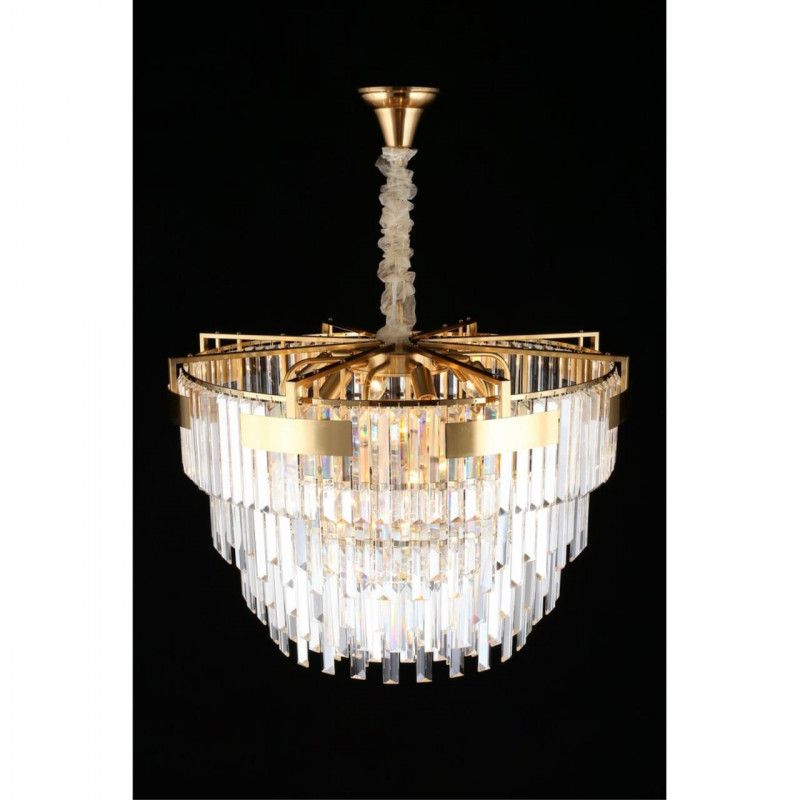 Каскадная люстра 70*75-111,5 см, 15*E14, 40W, Aployt Mariz APL.813.13.15, латунный