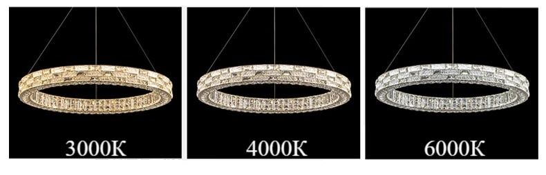 Люстра 8852-600GD, D600 / H100 LED, 90W, 3000/4000/6000K, Alva Donna,