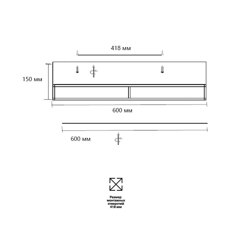 Накладной светильник *60*15 см, LED, 100W, 3000K-6000K Sonex Lofty 7723/100L, черный