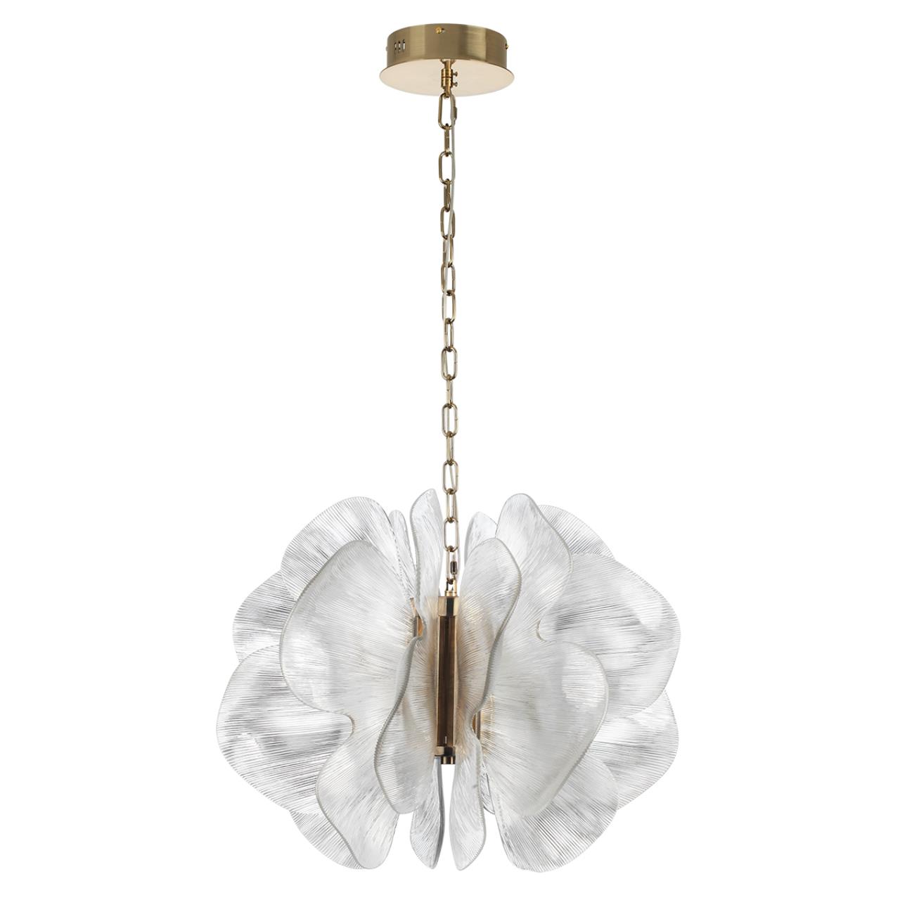 Люстра 60 см, LED*80W, 3500К, 5787lm Odeon Light Siama 5089/80L, под латунь