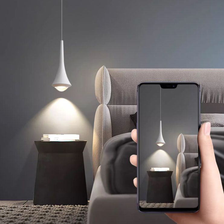 Подвесной светильник CAI B Pearl Black 8,3*8,3*23 см, 1*LED*8W, 3000K, ImperiumLoft cai-b01, Чёрный