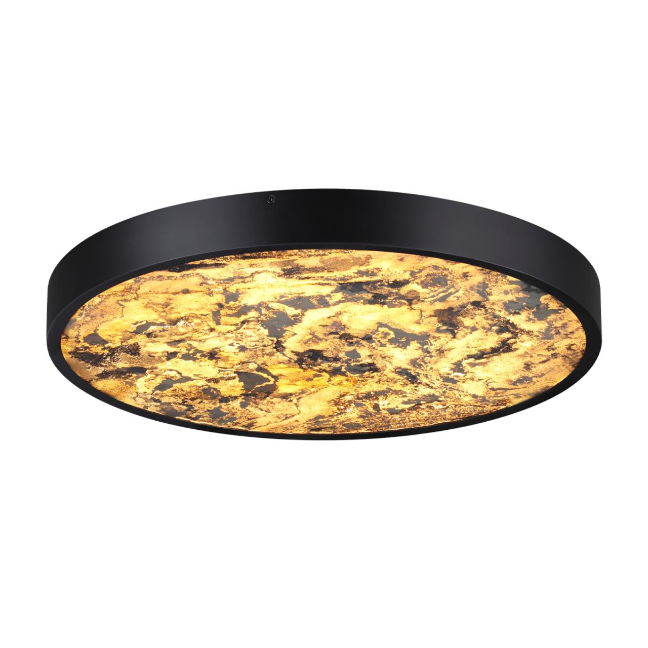 Настенно-потолочный светильник 50*50*5 см, LED 1*40W, 3000-4000-6000 К, Odeon Light Bergi 5064/40L, матовый черный/серо-бежевый