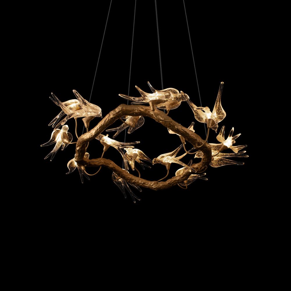 Подвесная люстра 80 см, 48W, 3000K, Loft IT Voa 10378/800, бронза