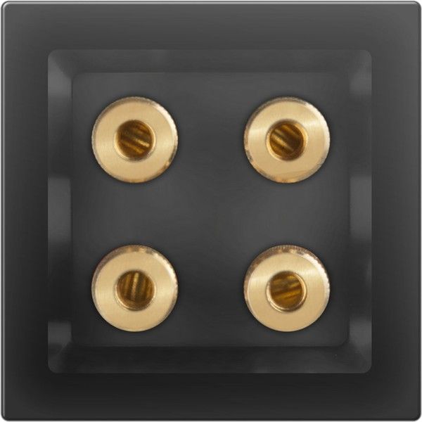 WL08-AUDIOx4 / Акустическая розетка (черный матовый), 4690389063725