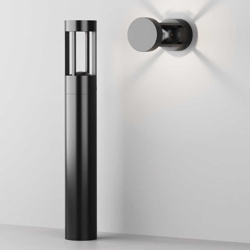 Светильник настенный 9*9*20 см, LED, 9W, 3000К, Maytoni Vint O458WL-L9GF3K серый