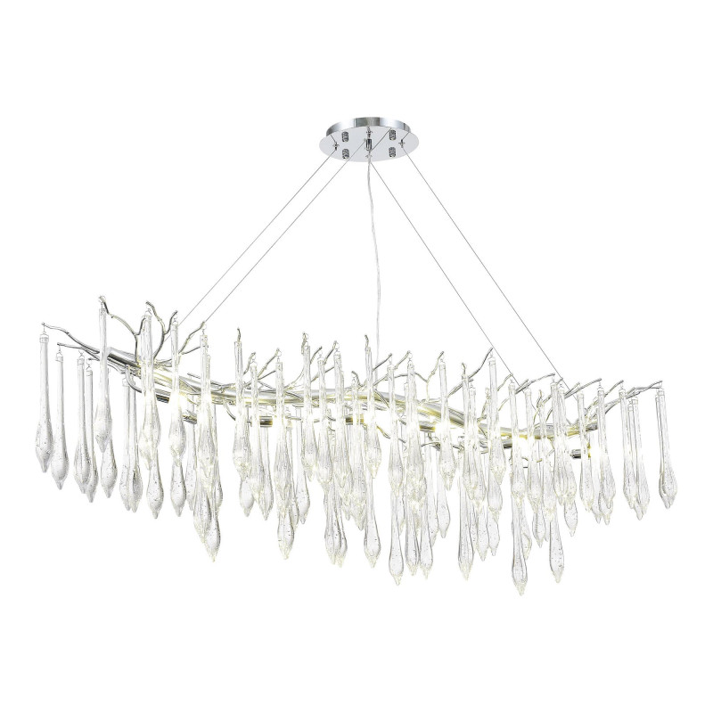 Светильник подвесной 150*40*40/180 см, 12*G9 4000K ST LUCE Teardrops SL1660.113.12 хром