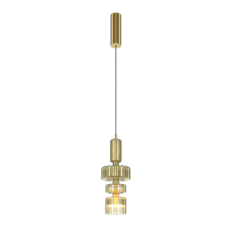 Подвесной светильник 15*15*360 см LED, 12W, 3000К, Maytoni LEVEL MOD253PL-L18BS3K3 латунный