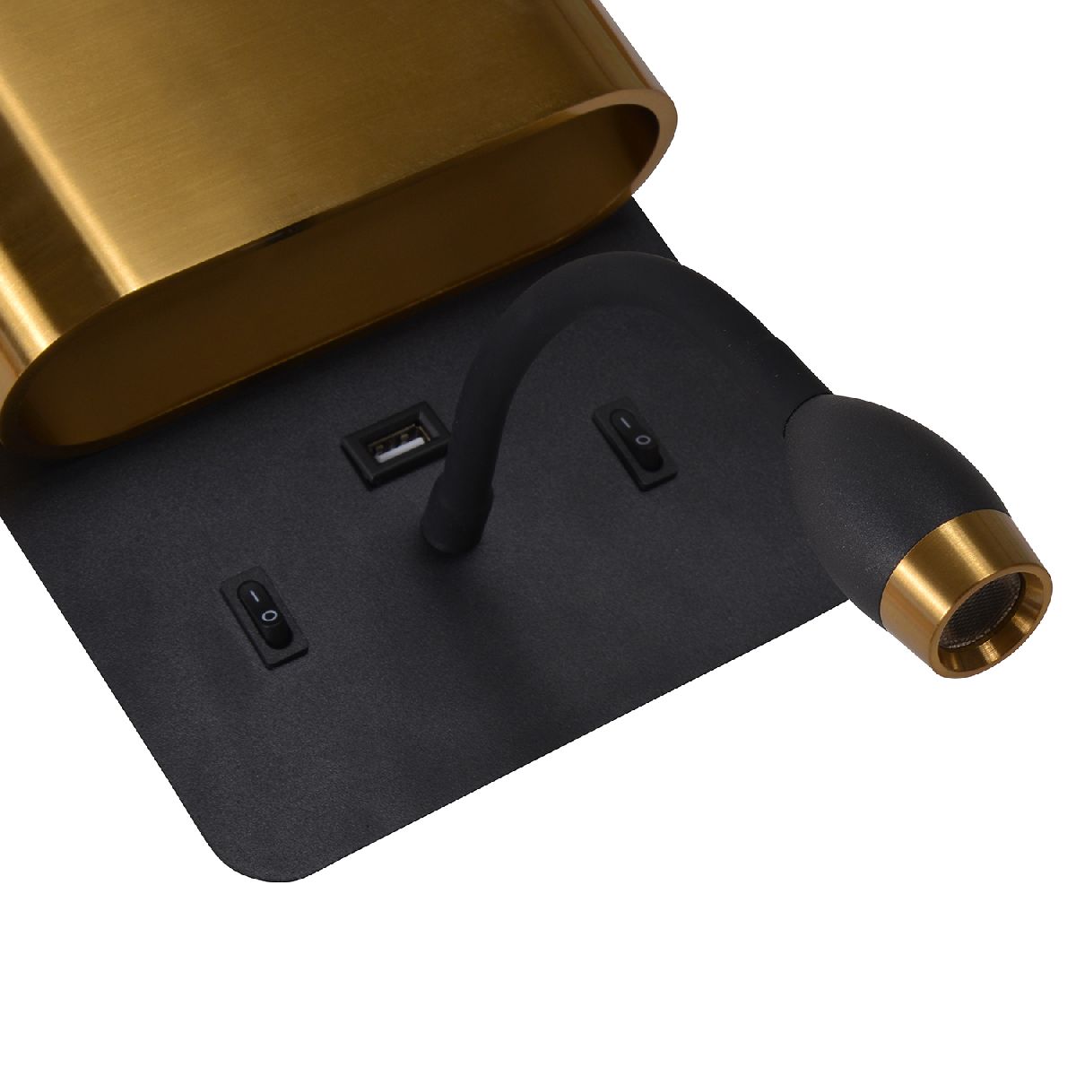 Настенный светильник 28 см, 6W, 4000K, F-Promo Parret 4475-2W, черный-латунь