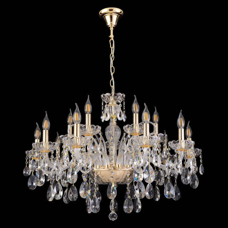Светильник 85 см, Crystal Lux MONICA SP10+5 GOLD, золото