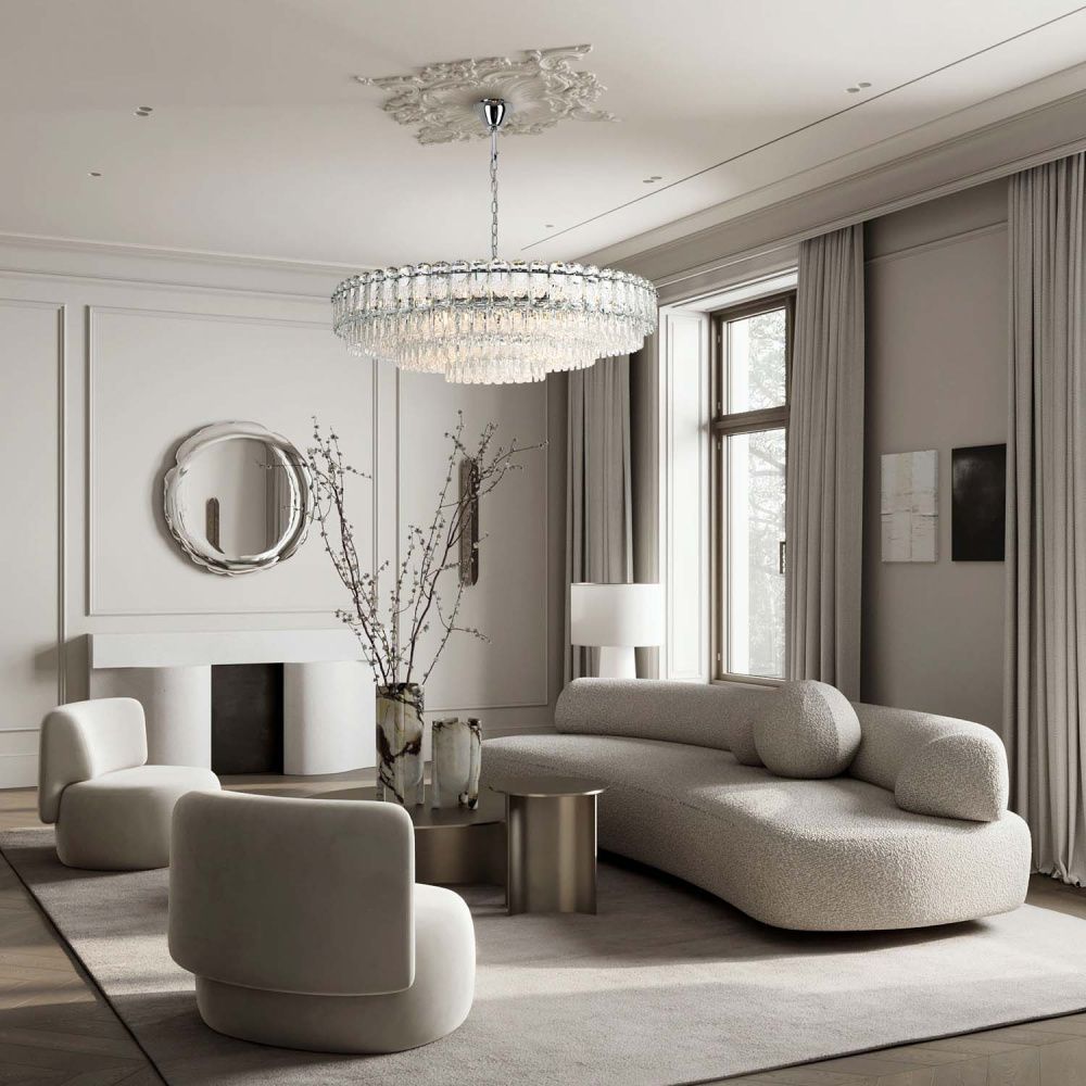 Люстра 100 см, 22*Е14*40W, Modelux  ML.7092.1000 CR, Хром