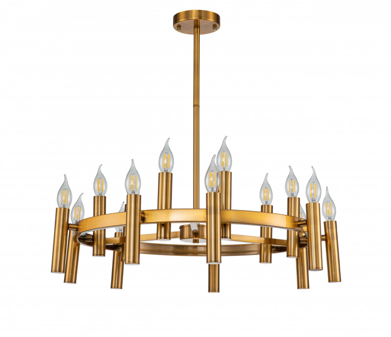 Люстра на штанге 70*70*30/95 см, 15*E14 60W Бронза Stilfort Leonardo 2156/05/15P