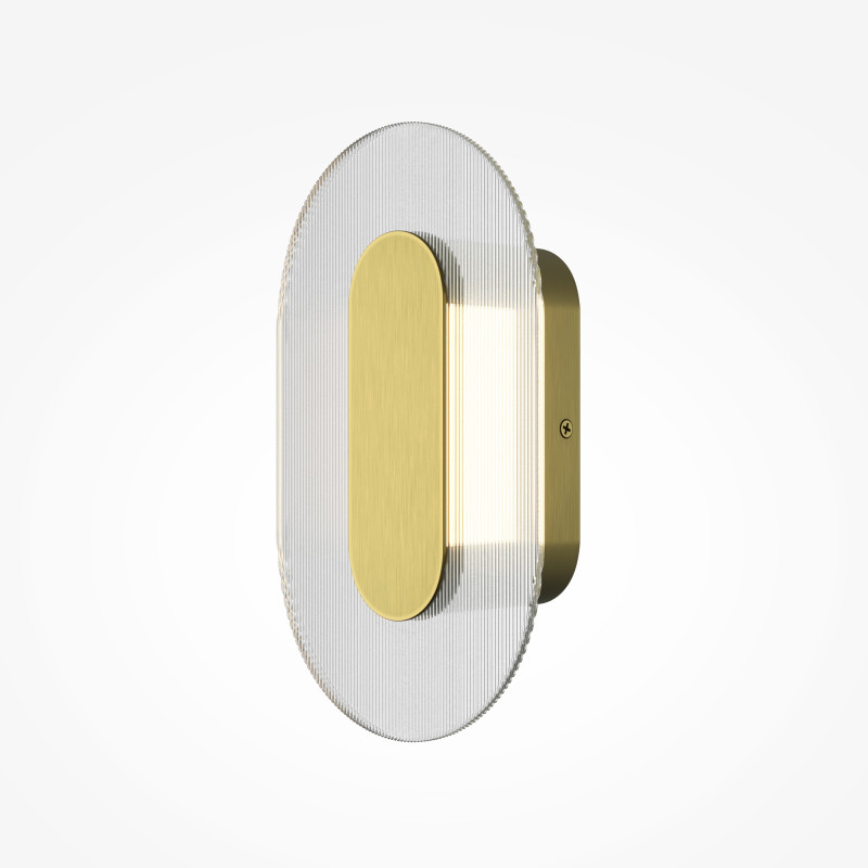 Бра 7*12,5*21 см, LED, 3000К, Maytoni Ply MOD355WL-L6BS3K латунный
