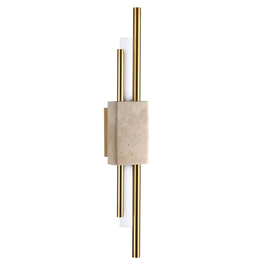 Настенный светильник 60 см, 10W, 3000K, Odeon Light L-vision Travertino 7034/10WL, бронза