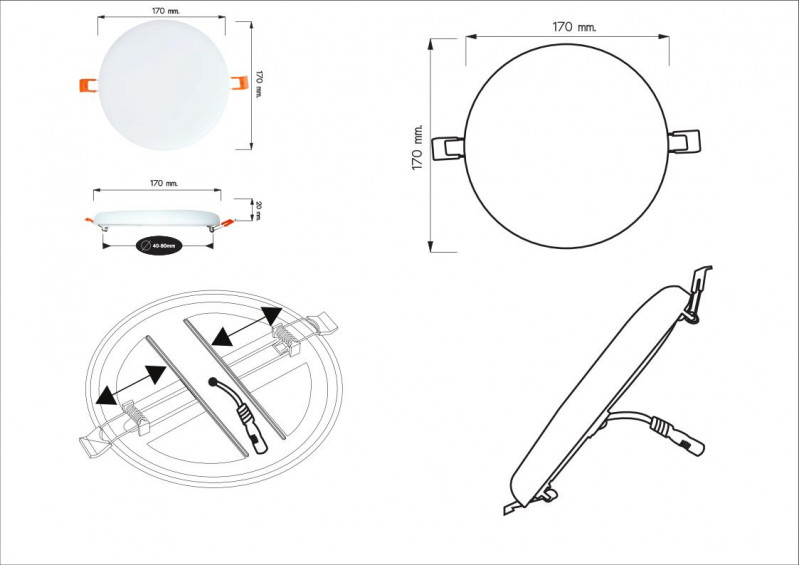 Встраиваемый светодиодный светильник Arte Lamp Prior A7983PL-1WH, 18W LED, 4000K, белый