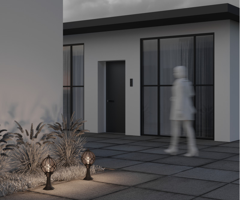 Ландшафтный светильник 42 см Maytoni Via O024FL-01G, черный с золотом