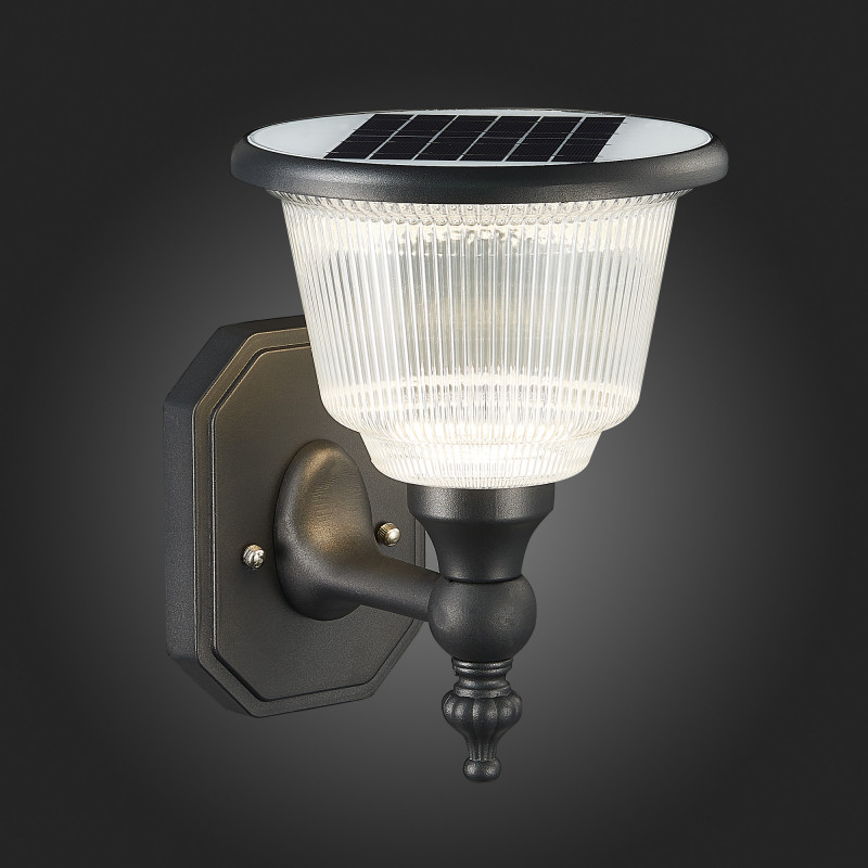 Светильник уличный настенный 22 см, 2W 3000-6000K ST LUCE SOLARIS SL9502.401.01 Черный