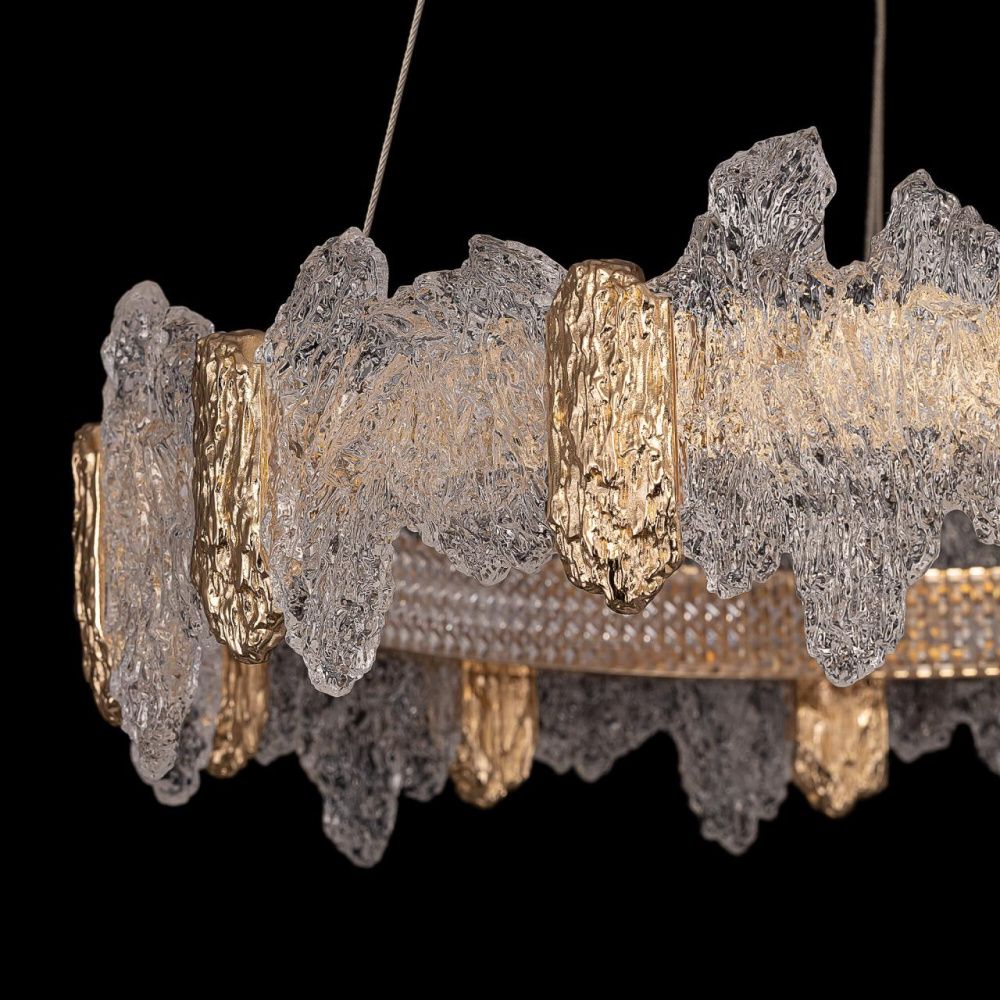 Люстра подвесная *145*140-400 см, *LED*415W, 3000-6000K, Citilux Lava CL250192, Золото