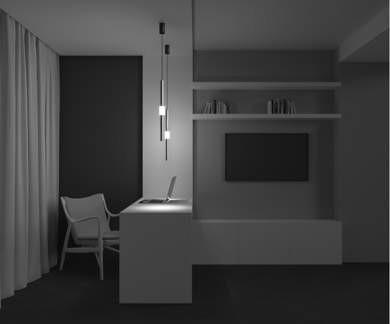 Подвесной светильник 3,5*58 см,  LED, 12W, 3000К, Maytoni Technical Jelly P105PL-12W3K-BS черный
