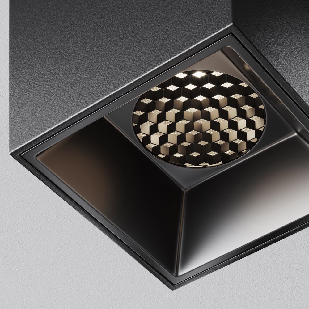 Светильник  C064CL-5W4K-SQ-B 5,3*5,3*-6 см, *LED*5W, 4000K, Maytoni technical Alfa LED C064CL-5W4K-SQ-B, Черный