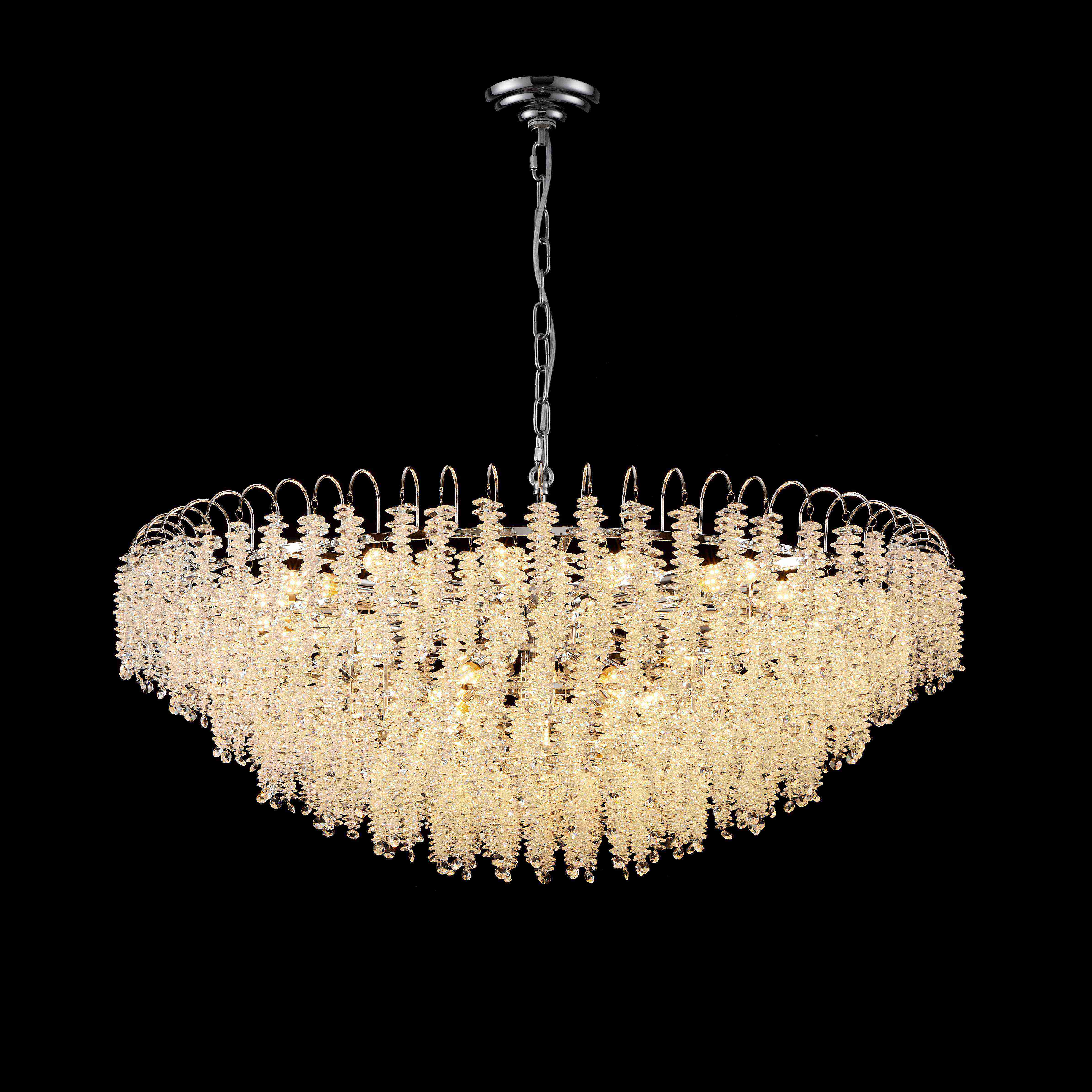 Люстра  1000*410, 24*E14, 40W NewRgy Cristallo NW032-ф1000*H410 Chrome, Хром