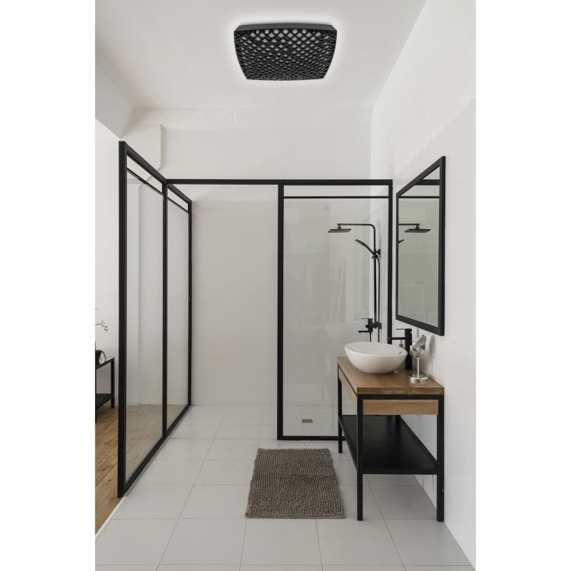 Потолочный светильник 38,5*38,5*8 см, LED 56W 2700-5000K черный Mantra Urban 7887