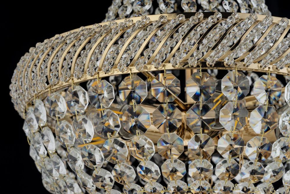 Люстра *35*55 см, 8*E27+E14*60W, Dio D`arte Bari Gold Bari E 1.5.35.103 G, золотой