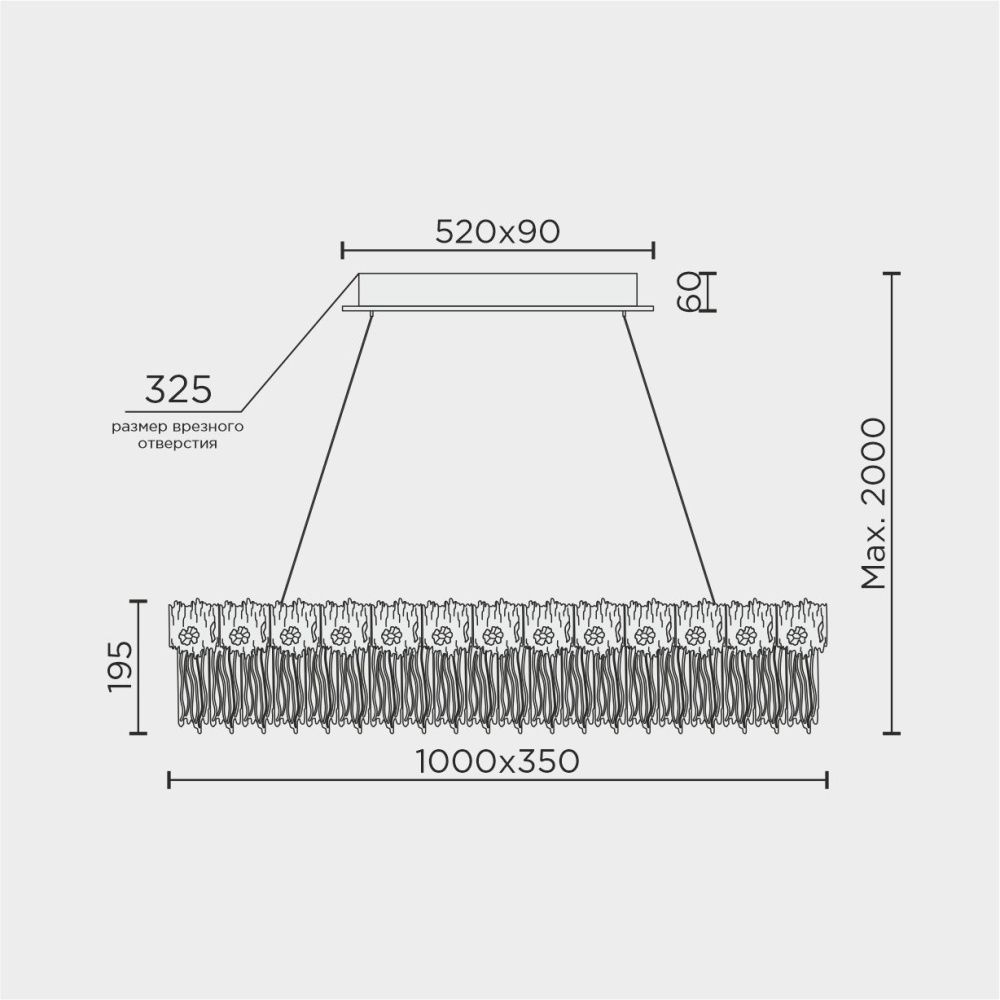 Подвесная люстра MODELUX ML.6028.1000 GD