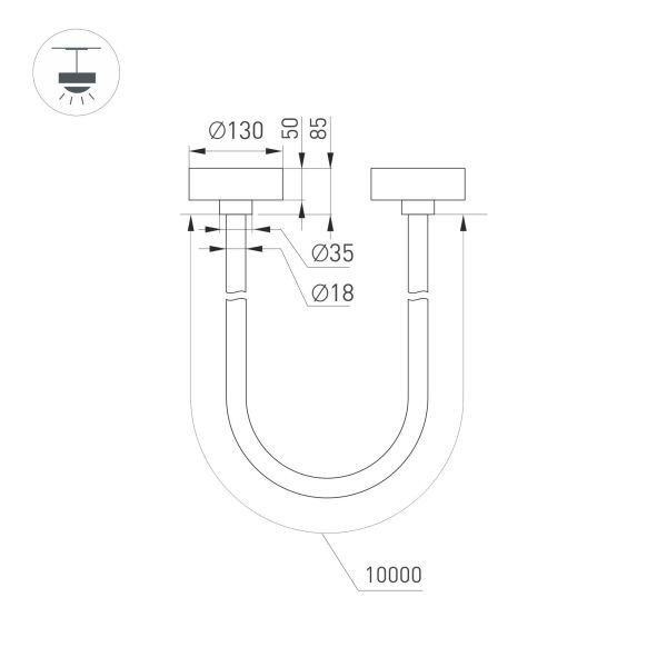Подвесной светильник Arlight 043399 1017*13*13 см, 110W, белый (дневной)K,