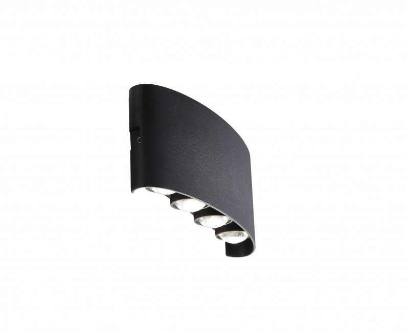 Светильник уличный настенный 22 см, 8W 4000K ST LUCE BISELLO SL089.401.08 Черный кварцевый