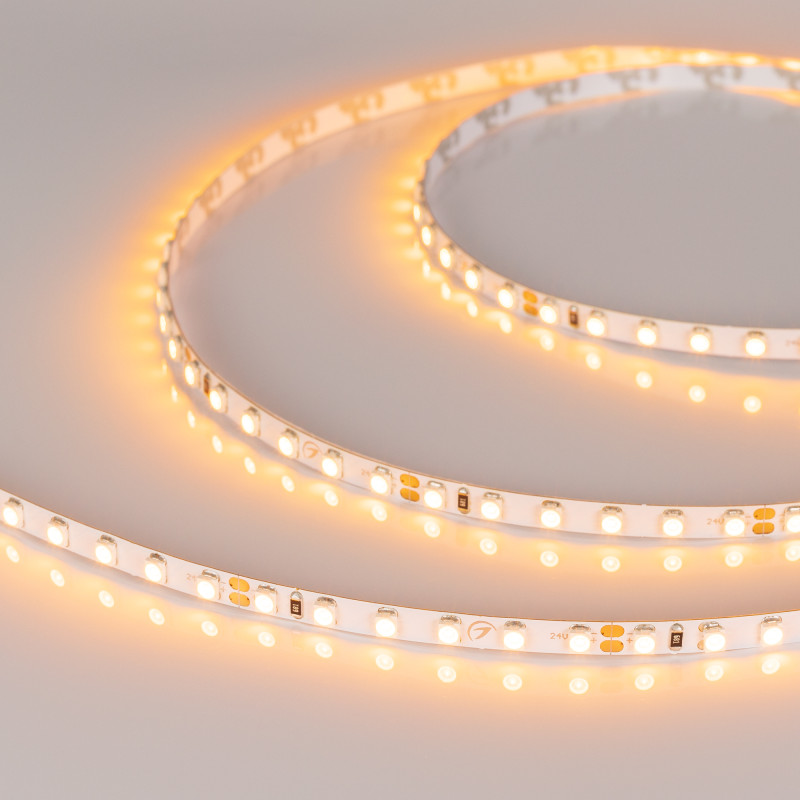 Лента RT-A120-5mm 24V Yellow (9.6 W/m, IP20, 2835, 5m) (Arlight, узкая) 015662(2). Цена указана за 5 метров. Продается кратно 5 метрам.
