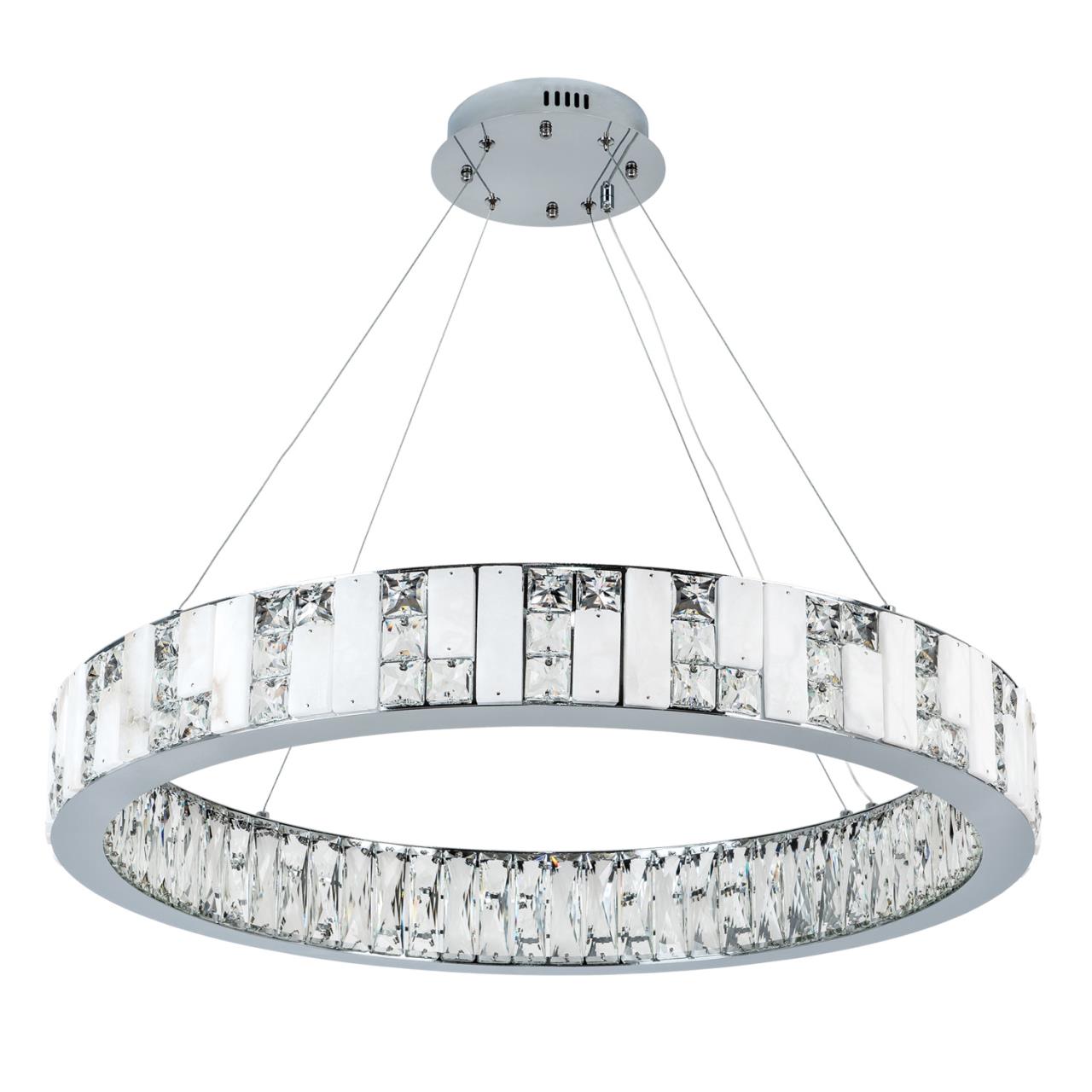 Подвесная люстра 80x50см, LED, 45Вт, 3000 / 6000K, Modelux ML.6985.800P CR Хром