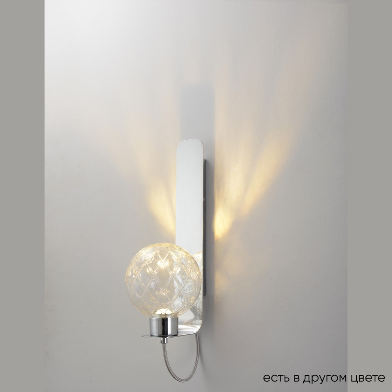 Бра 35 см, 5W, 3000K, Crystal Lux BELLA AP1 CHROME, хром
