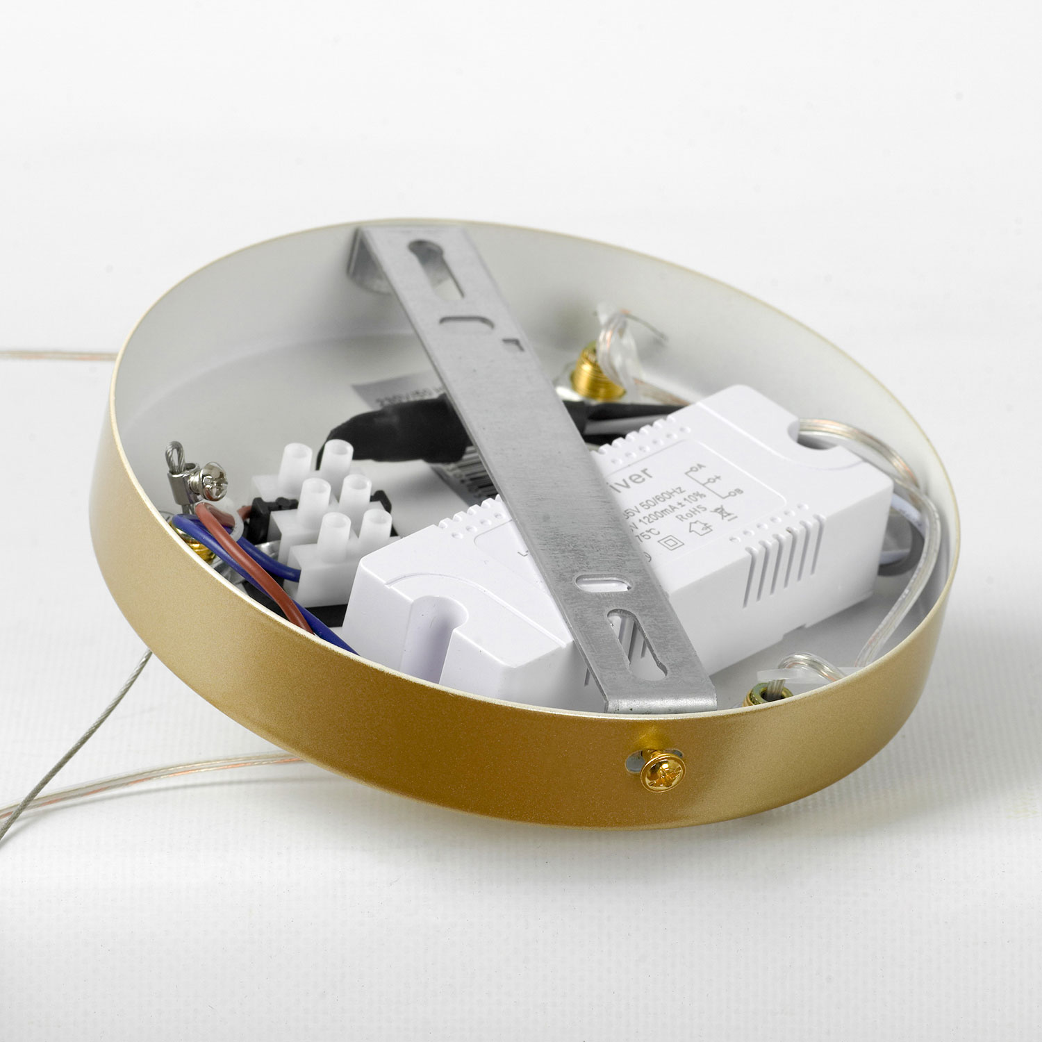Люстра подвесная 64*40/110 см, 2*LED*30W, 4000K, 10м2 Lussole LGO Wave LSP-7216 матовое золото