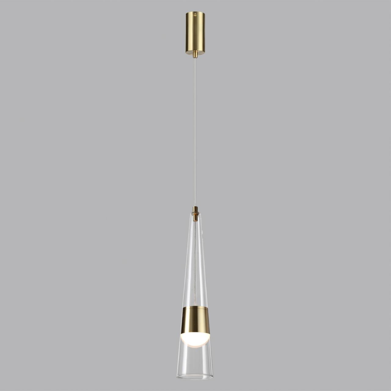 Подвес 10*10*151 см,  LED*W, 3000 К, Odeon Light Lump, золотой 5043/12L