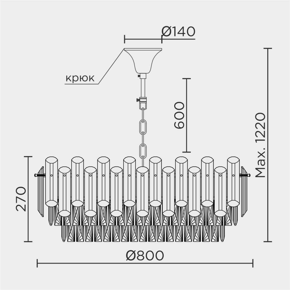 Подвесная люстра MODELUX ML.9006.16 GD-BR