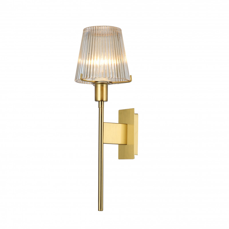 Бра Favourite Copita 2778-1W, D165*W130*H420, французское золото, плафон из прозрачного рифленого стекла