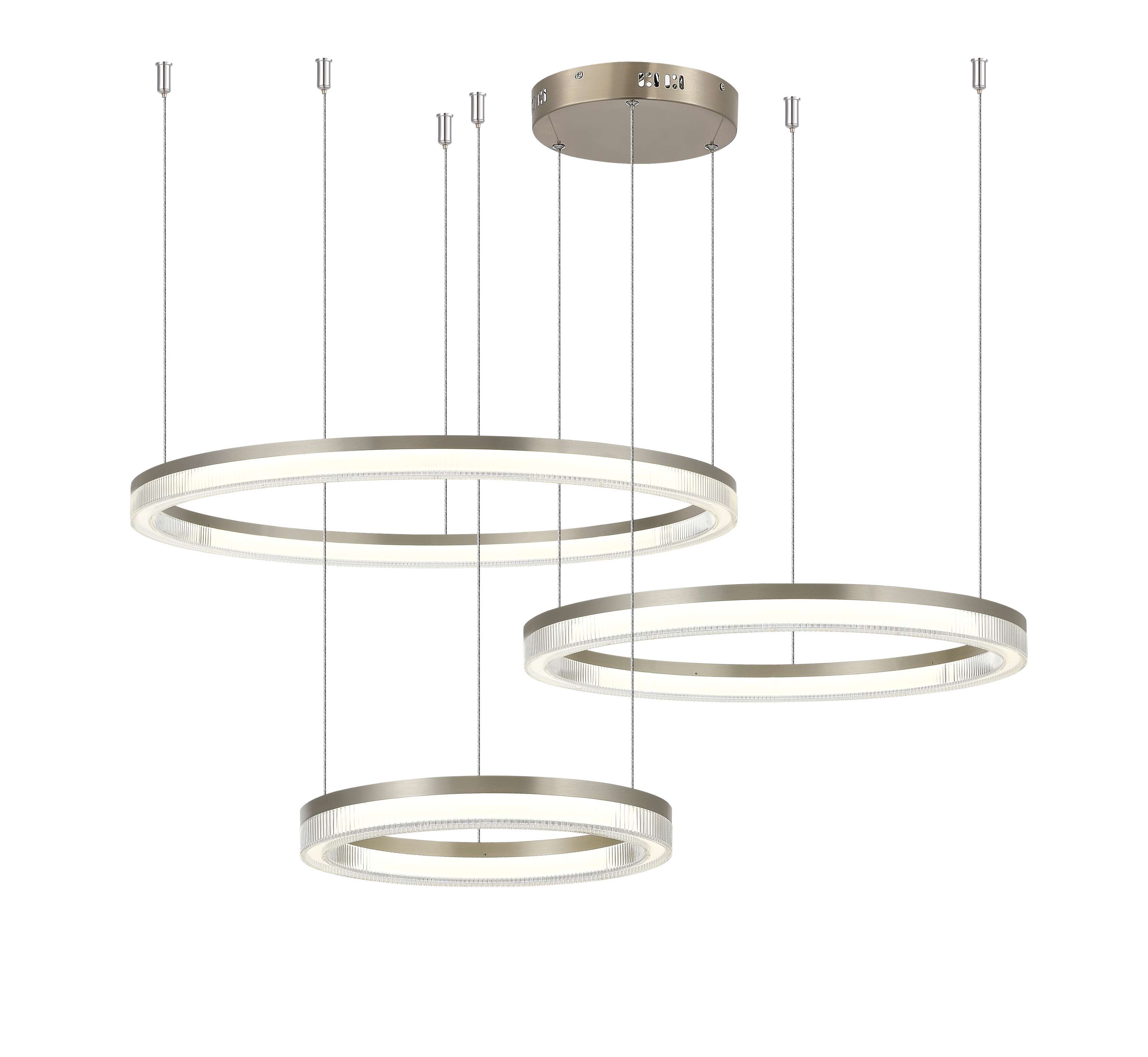 Люстра 400-600-800, LED, 90W 4000K NewRgy LED 2832A-DW-4+6+8 SILVER, SILVER