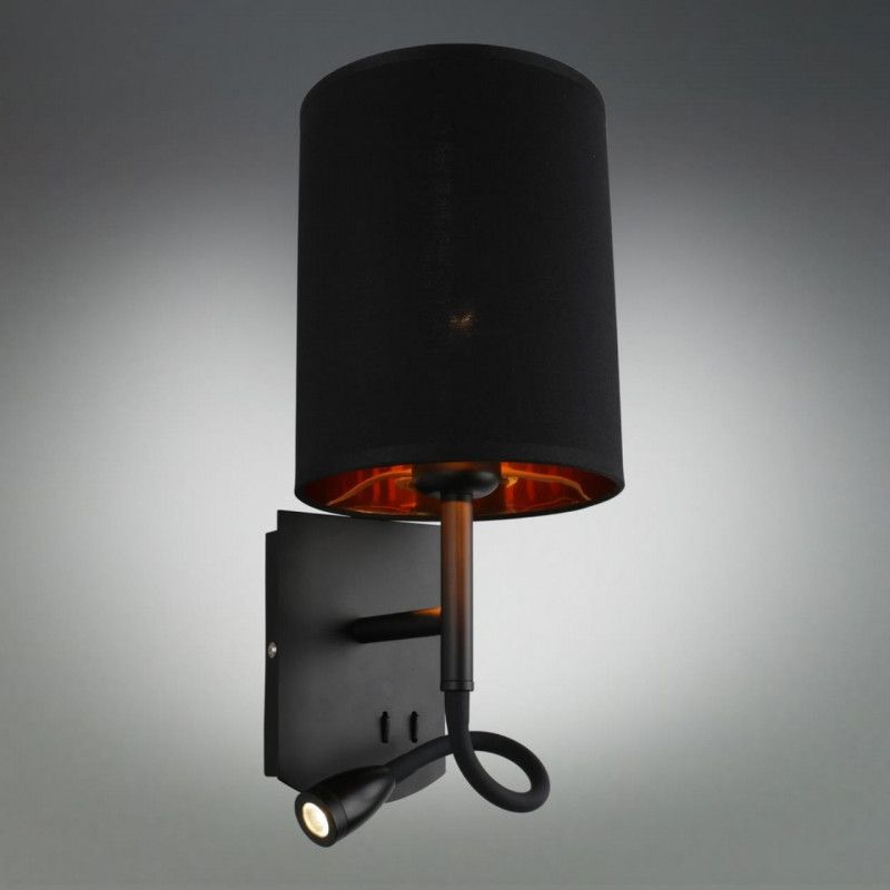 Бра 21*16*16 см, 2*E27, 60W, Omnilux Omnilux 627 OML-62711-02, черный