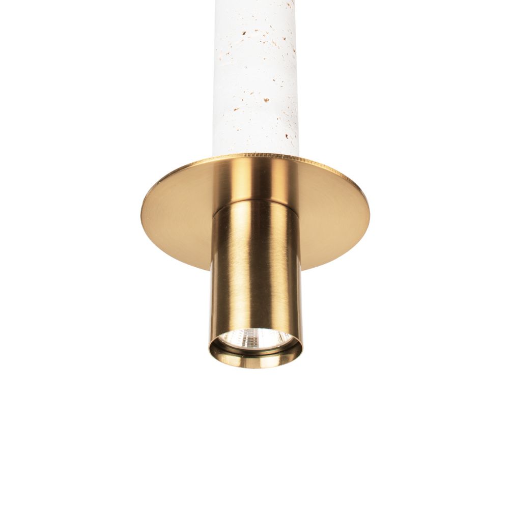 Подвесной светильник *13*43 см, 1*LED*7W, 4000K, Loft It Lava 10361D, Золотой, белый