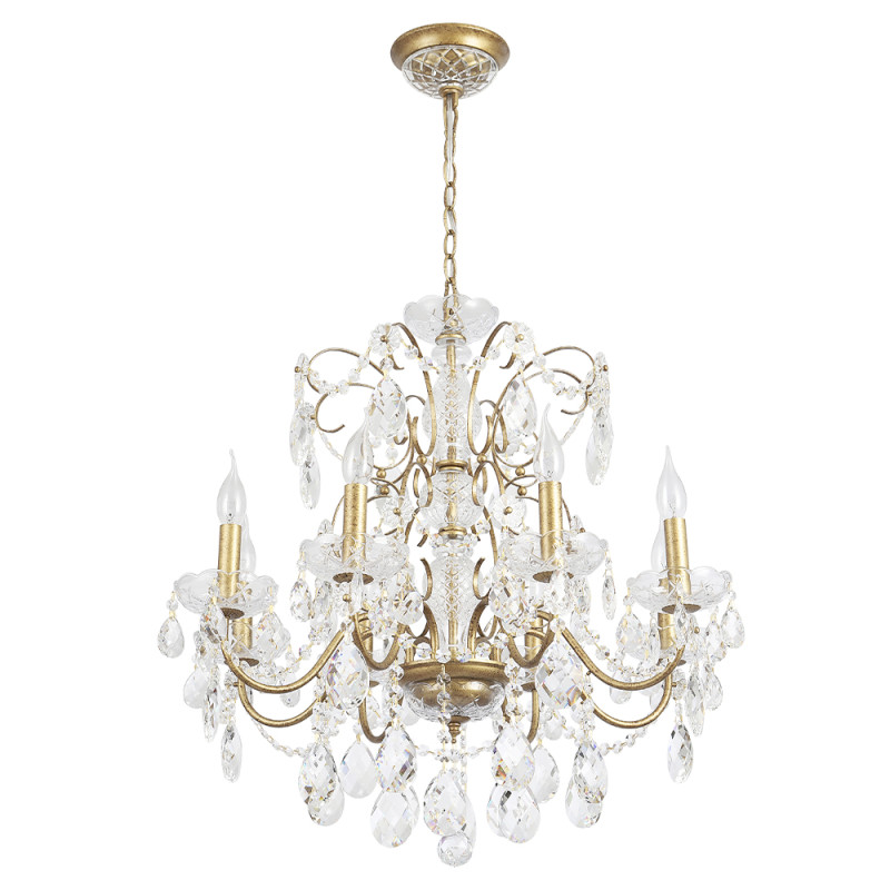 Светильник 68 см, Crystal Lux ODELIS SP8 GOLD, золото с патиной
