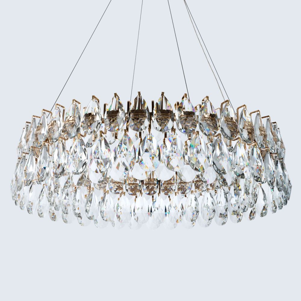 Подвесная люстра 80*80/100 см, LED 45W 3000-5500K MODELUX premium ML.6901.800P GD золото