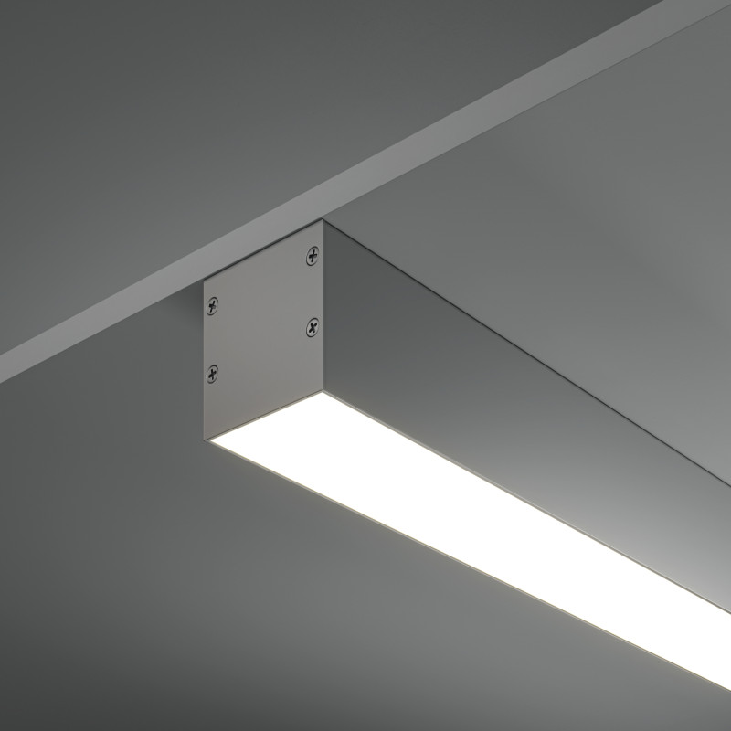 Алюминиевый профиль  Накладной 2000*35*35 мм для светодиодной ленты Maytoni Led strip Серебро ALM-3535B-S-2M