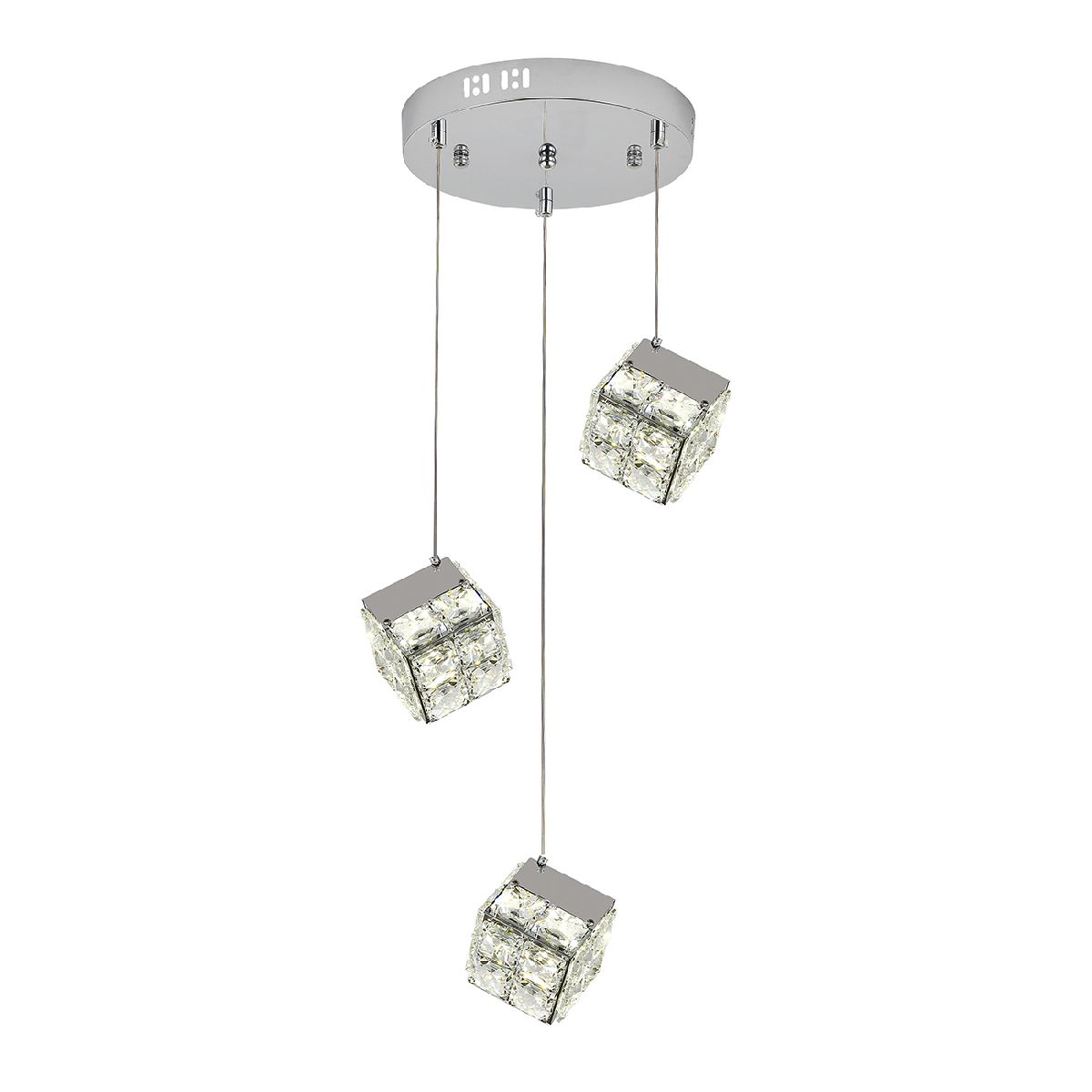 Подвесной светильник 25*25*150 см, 1*23W, LED  Indigo Radioso 12048/3P Chrome