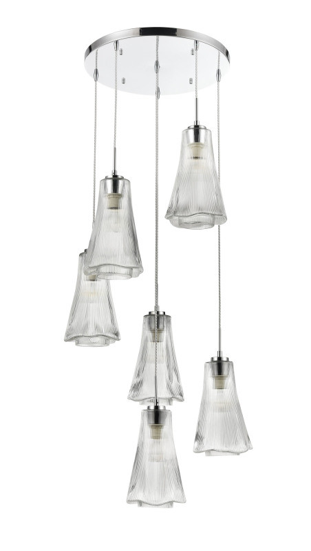 Подвесной светильник  58*160 см, 6*E27 хром Vele Luce Emily VL5603P16