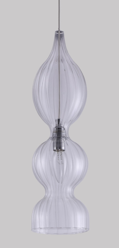Светильник подвесной 13 см, Crystal Lux IRIS SP1 B TRANSPARENT Хром